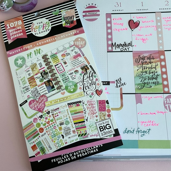 3 for $20 Watercolor The Happy Planner Sticker Book - Picture 3 of 3